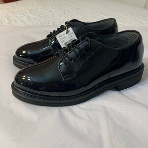 Rothco 5055 Uniform Hi-Gloss Lightweight Oxford Dress Shoe Black Patent. NWT